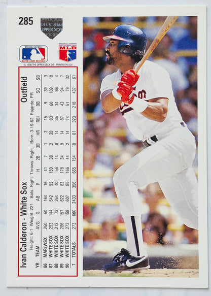 Calderon Ivan Chicago White Sox Outfield #285 Upper Deck 1991 Baseball Card