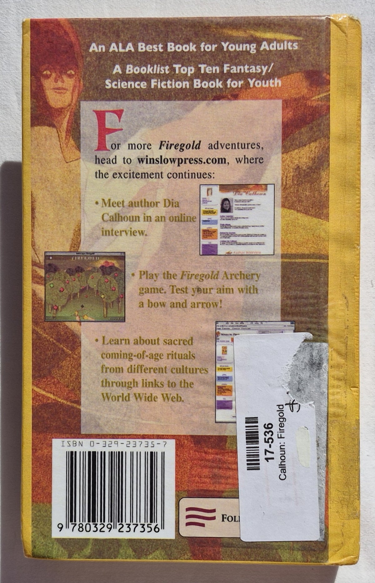 Firegold by Dia Calhoun (Good, 2001, HC, 349 pages, Winslow Press)