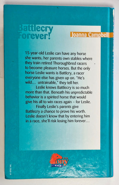 Pony: Battlecry Forever! by Joanna Campbell (Very good, 2007, HC, 154 pages, HarperCollins)