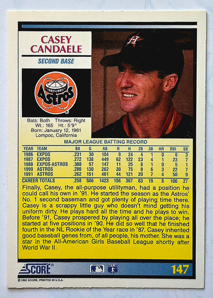 Scott Bailes California Angels Relief Pitcher 1992 Score #331 Baseballkarte (Exzellent)