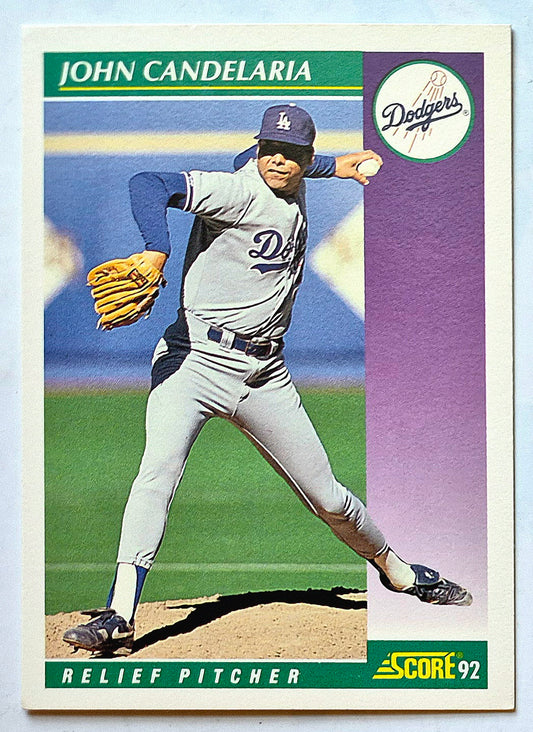 Candelaria John Los Angeles Dodgers Relief Pitcher #350 1992 Score Baseball Card