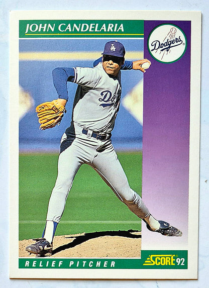 Candelaria John Los Angeles Dodgers Relief Pitcher #350 1992 Score Baseball Card