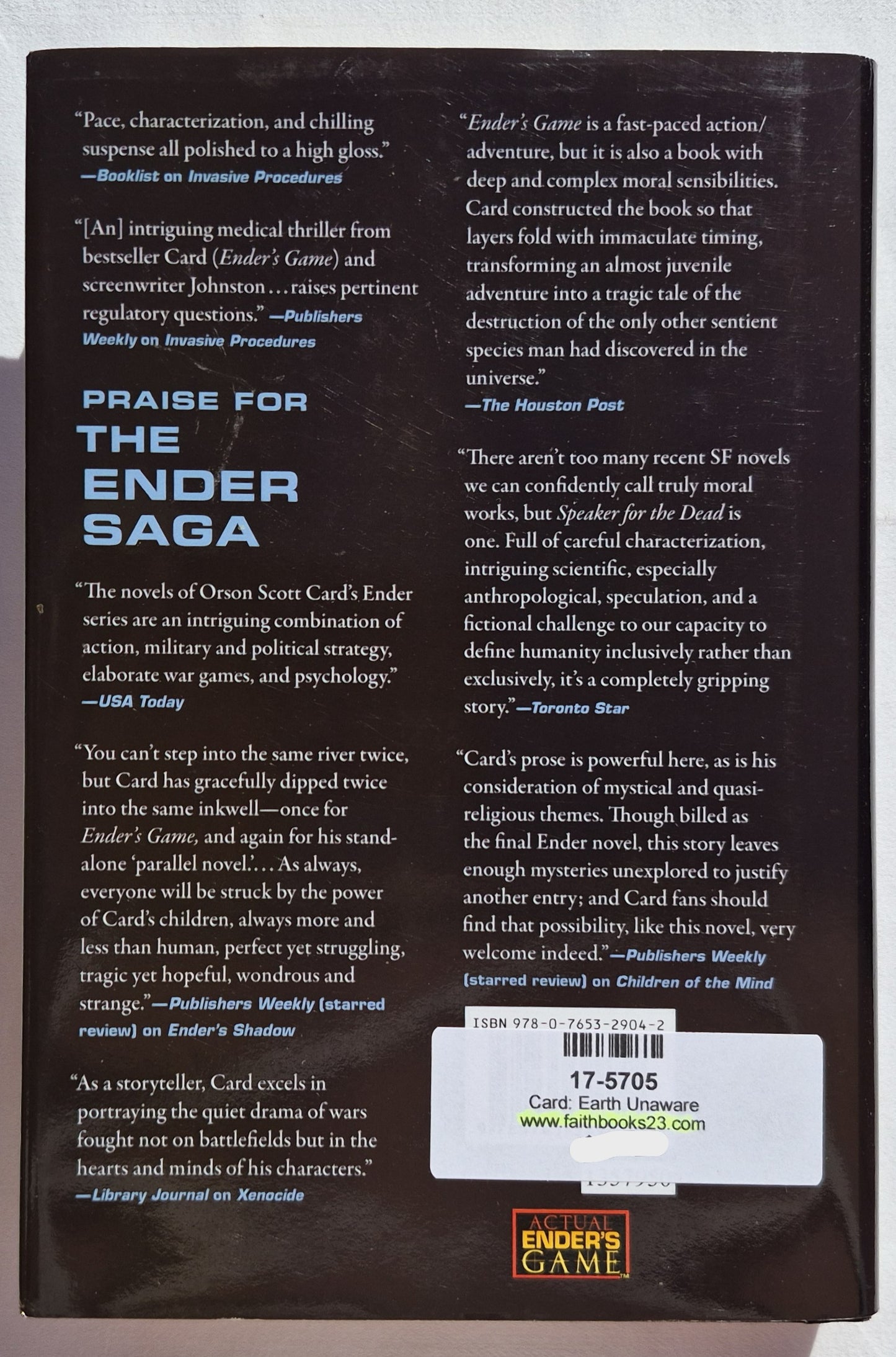 Earth Unaware von Orson Scott Card; Aaron Johnston (Die erste Formic-Krieg #1, Sehr gut, 2012, HC, 368 Seiten, Tom Doherty Associates)