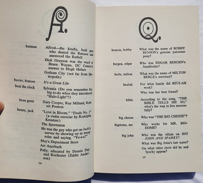 Trivia and More Trivia by Dan Carlinsky; Edwin Goodgold (Very good, 1966, HC, 268 pages, Castle Books)