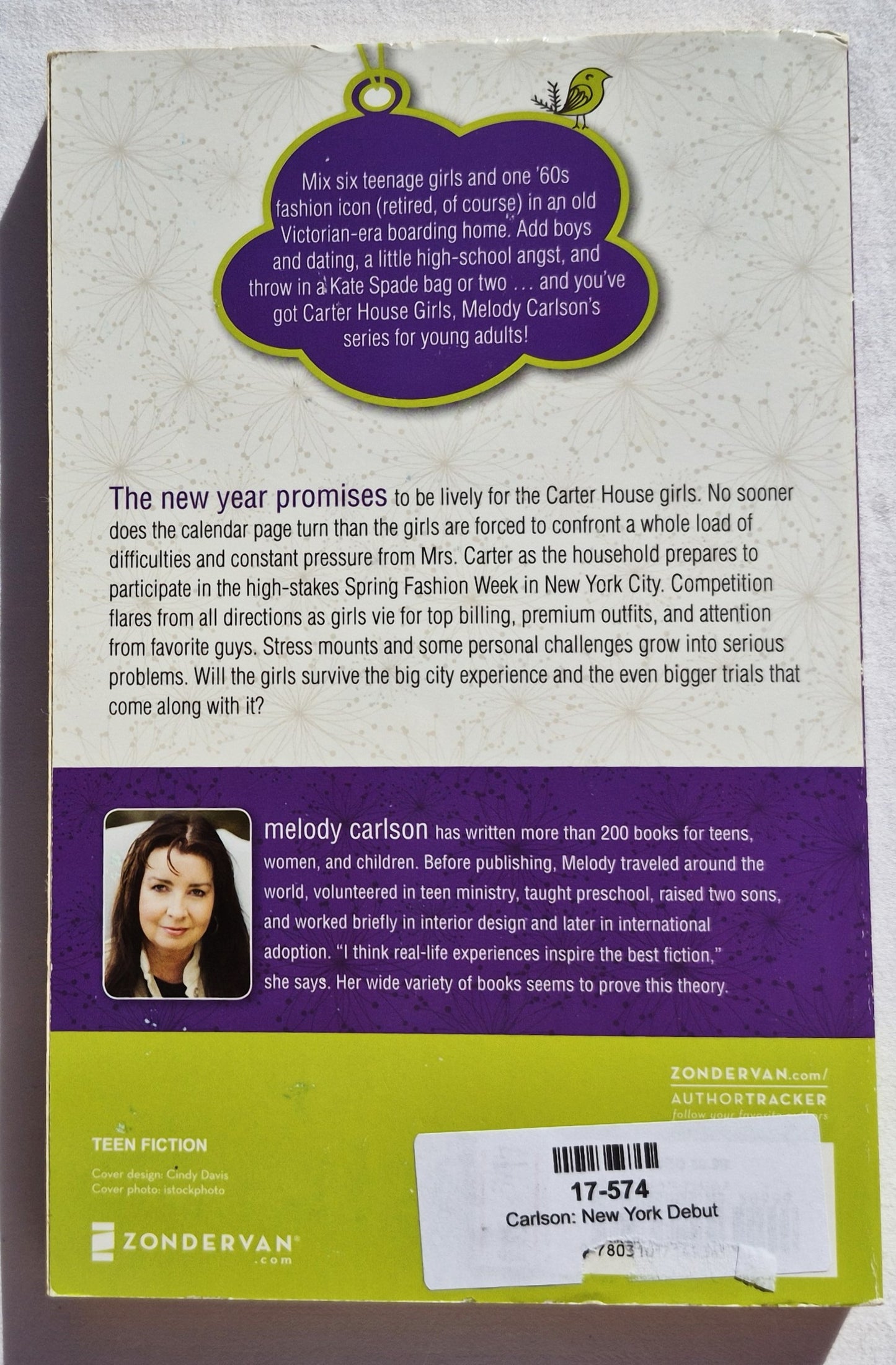 New York Debut von Melody Carlson (Carter House Girls #6, Sehr gut, 2009, Pbk, 224 Seiten, Zondervan)