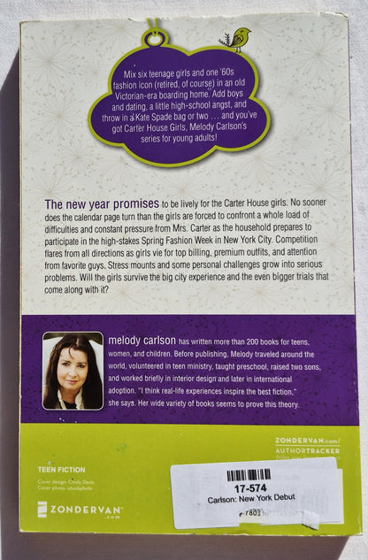 New York Debut von Melody Carlson (Carter House Girls #6, Sehr gut, 2009, Pbk, 224 Seiten, Zondervan)