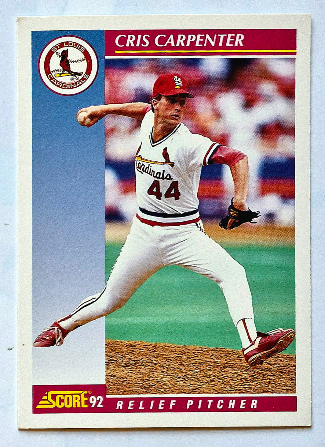 Carpenter Cris St. Louis Cardinals Relief Pitcher #160 1992 Score Baseball Card