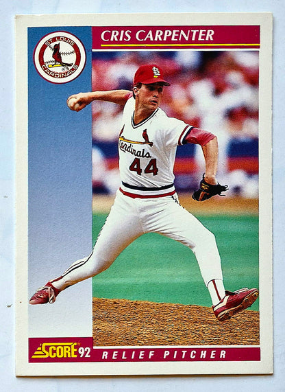 Carpenter Cris St. Louis Cardinals Relief Pitcher #160 1992 Score Baseball Card