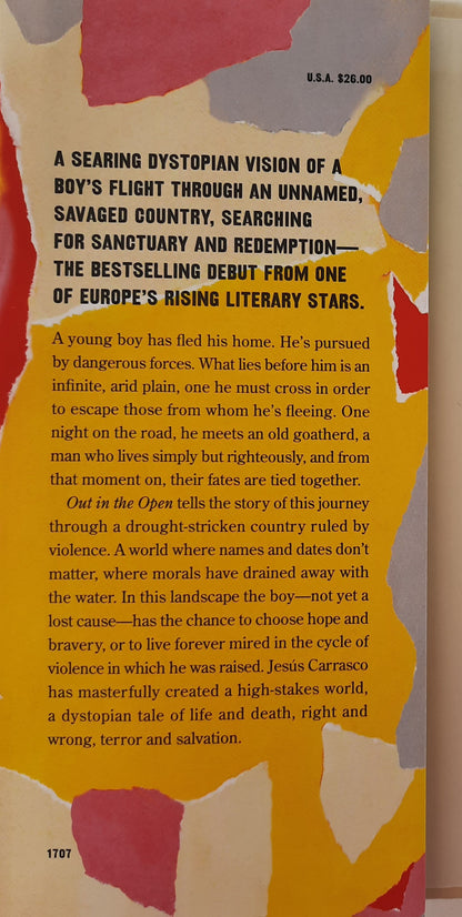 Out in the Open by Jesus Carrasco (Very good, 2017, HC, 226 pages, Riverhead Books)