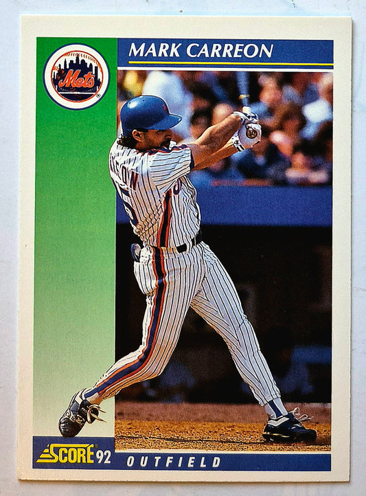 Carreon Mark New York Mets Outfield #19 1992 Score Baseball Card