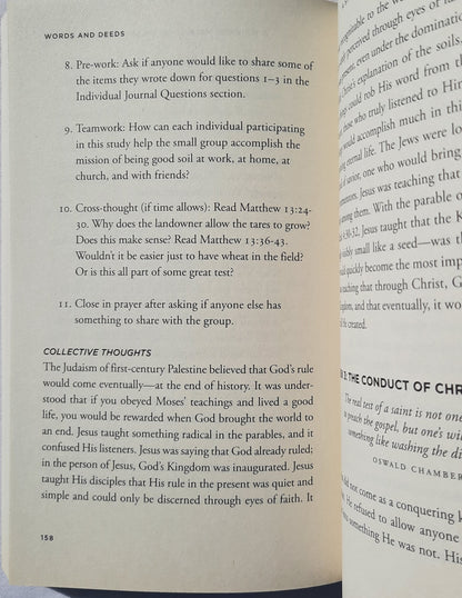 Words and Deeds: Becoming a Man of Courageous Integrity by Charles Causey (New, 2018, Pbk, 200 pgs, NavPress)