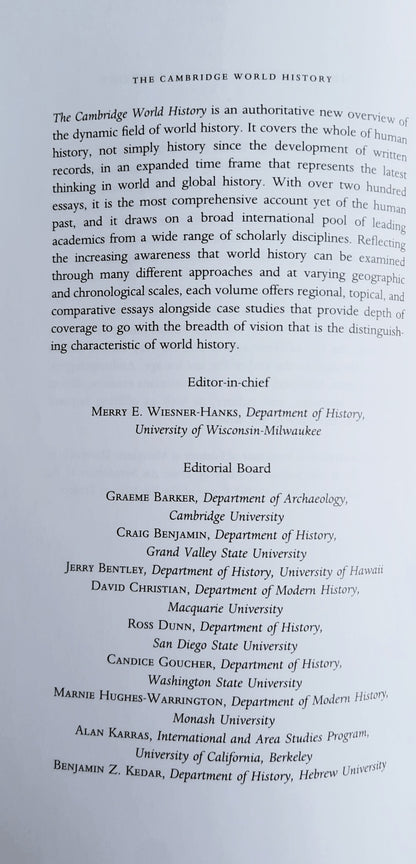 Introducing World History to 10,000 BCE, Bd. 1 herausgegeben von David Christian (Neu, 2015, Paperback, 494 Seiten, Cambridge University Press)