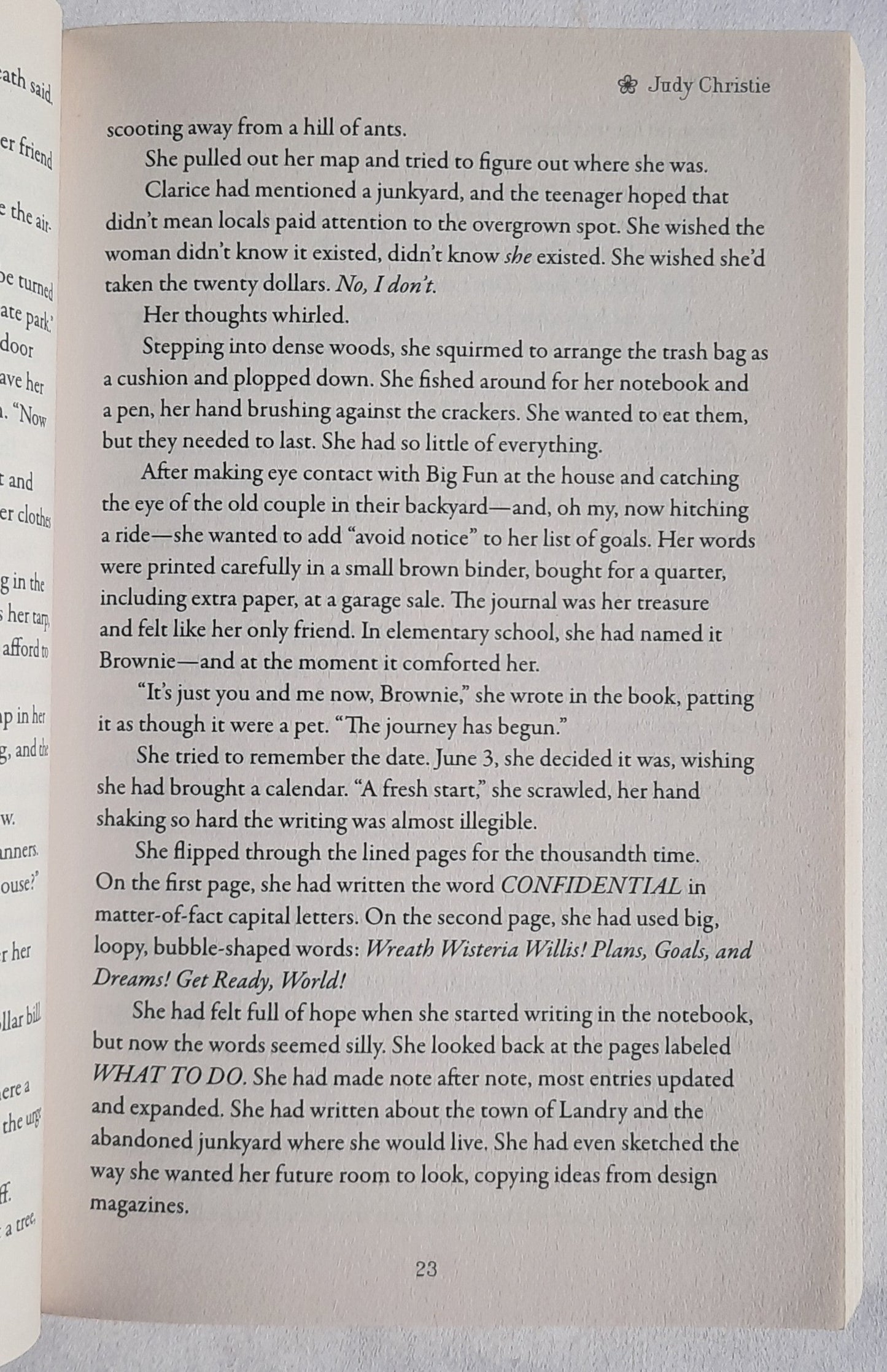 Wreath by Judy Christie (New, Pbk, 2011, Barbour, 286 pages)