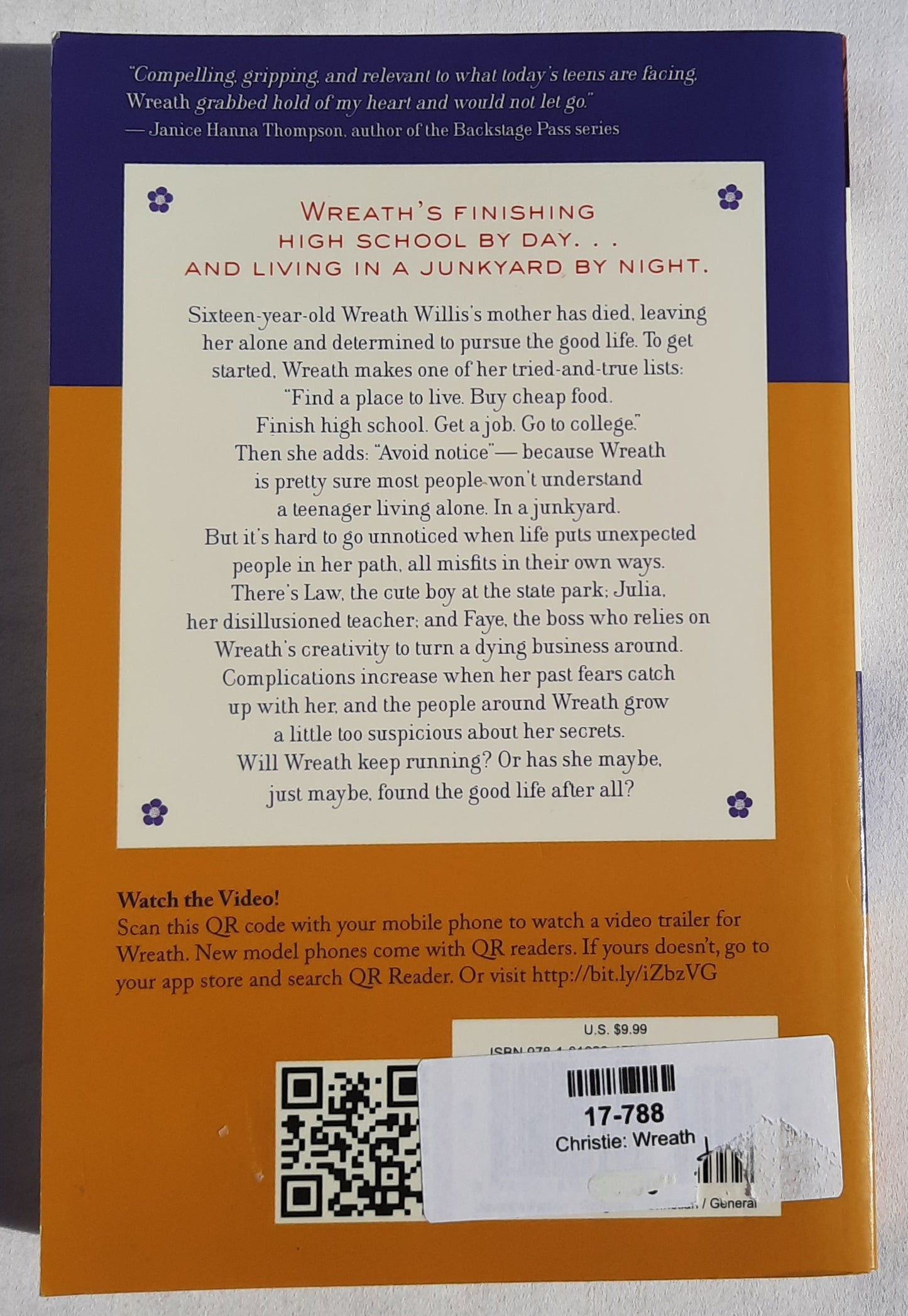 Wreath by Judy Christie (New, Pbk, 2011, Barbour, 286 pages)