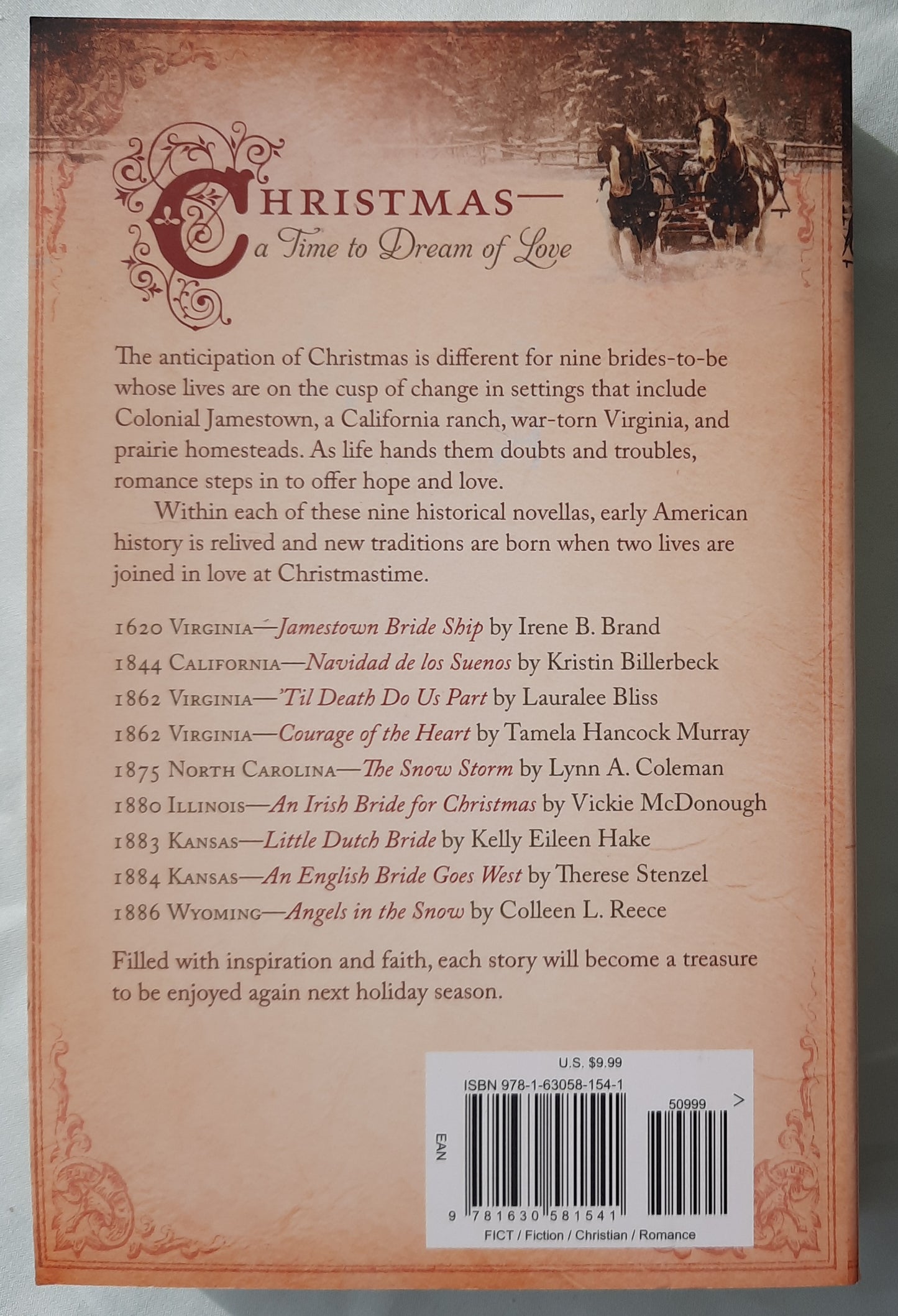 The Christmas Brides Collection by K.E. Hake; K. Billerbeck; L. Bliss; I.B. Brand et al (Very good, 2009, Pbk, 444 pages, Barbour)