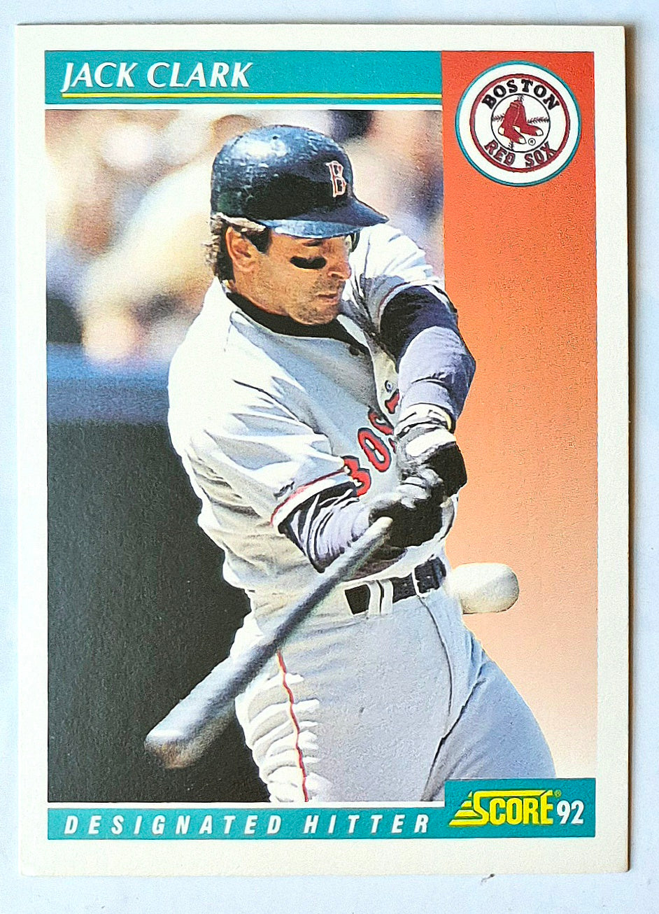 Clark Jack Boston Red Sox Designated Hitter #318 1992 Score Baseball Card