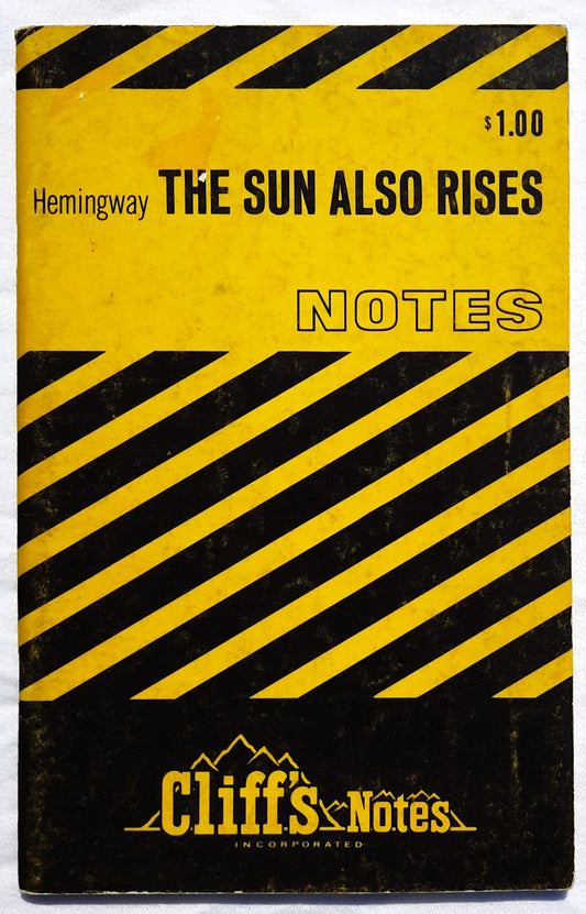 The Sun Also Rises by Ernest Hemingway (Good, 1968, Pbk, 80 pages, Cliffs Notes)