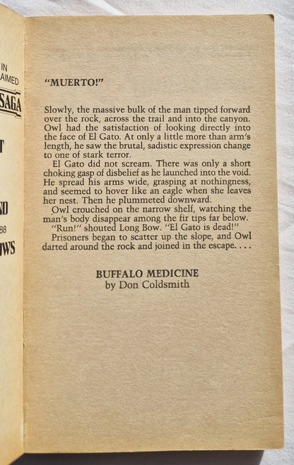 Buffalo Medicine von Don Coldsmith (Die Saga um das Spanische Zaumzeug #4, Gut, 1988, Taschenbuch, 196 Seiten, Bantam Books)