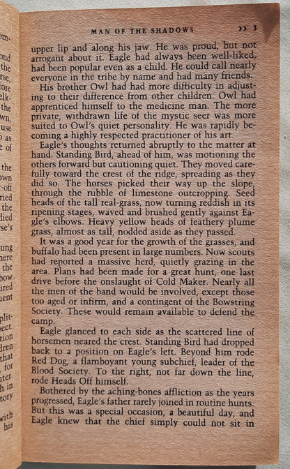 Man of the Shadows by Don Coldsmith (The Spanish Bit Saga #5, Good, 1988, Pbk, 197 pages, Bantam Books)