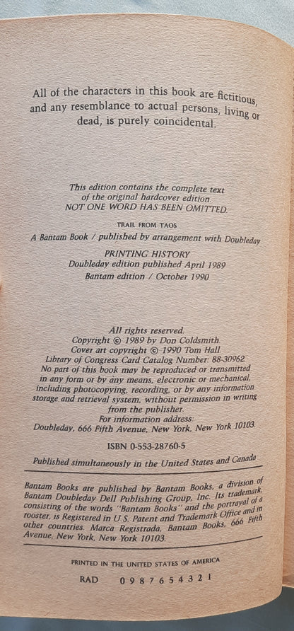 Trail from Taos by Don Coldsmith (The Spanish Bit Saga #14, Good, 1990, Pbk, 242 pages, Bantam Books)