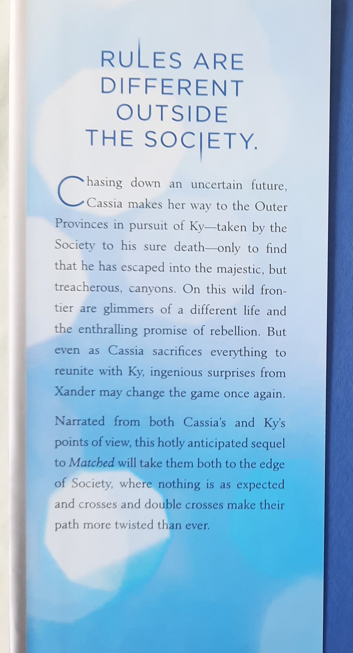 Crossed by Ally Condie (Matched #2, Very good, 2011, HC, 367 pages, Dutton Books)
