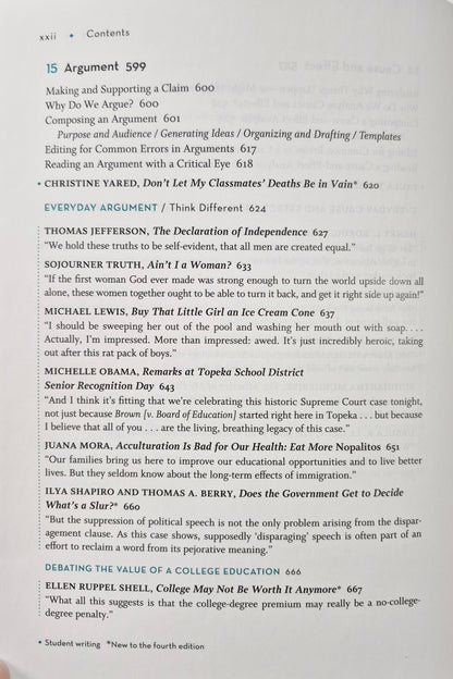 Back to the Lake: A Reader and Guide 4th Edition by Thomas Cooley (Very good, 2020, PBK, 844 pages, Norton)