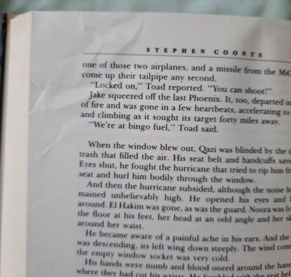 Final Flight by Stephen Coonts (Jake Grafton #3, Good, 1988, HC, 387 pages, Doubleday)