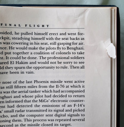 Final Flight by Stephen Coonts (Jake Grafton #3, Good, 1988, HC, 387 pages, Doubleday)