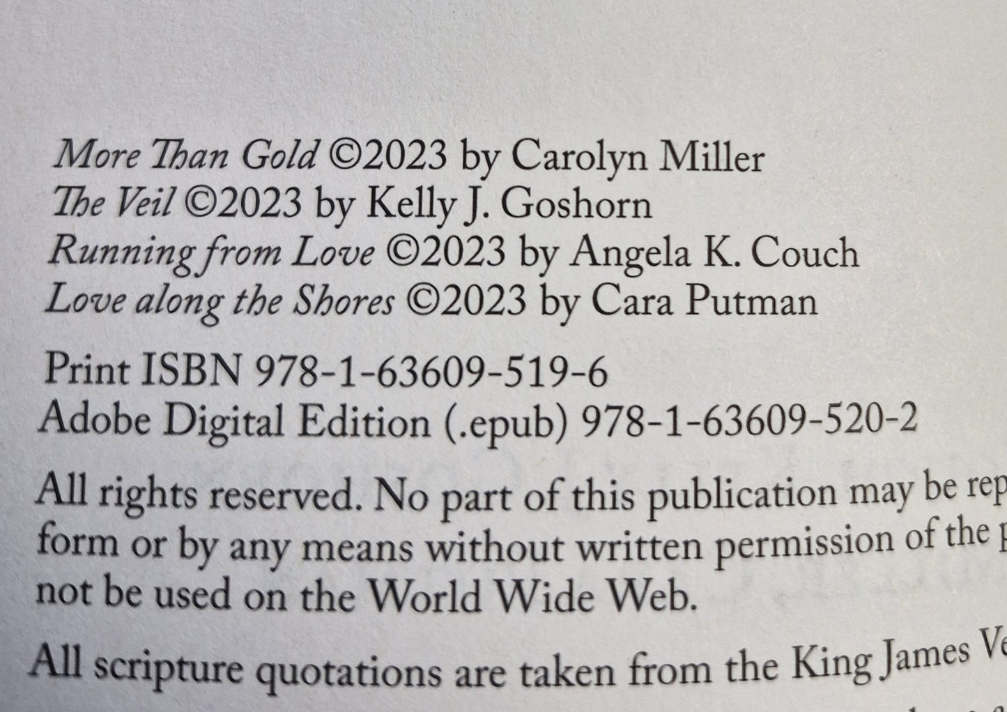 Across the Shores by Angela Couch; Kelly Goshorn; Carolyn Miller; Cara Putman (New, 2023, Pbk, 446 pages, Barbour Books)