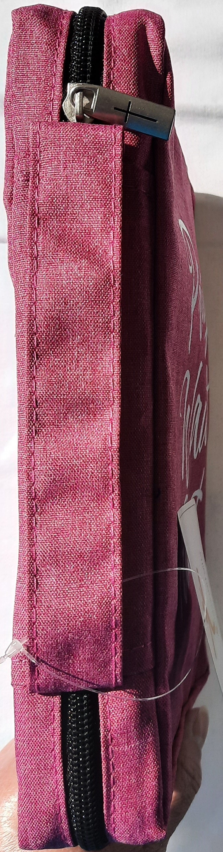 Bible Cover: Pray Wait Trust by Christian Art Gifts (New, Pink, Medium, 2019)