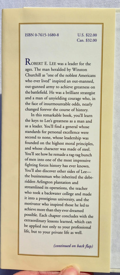 Robert E. Lee on Leadership: Executive Lessons in Character, Courage, and Vision von H. W. Crocker III (Neuwertig, 1999, gebunden, 248 Seiten, Forum)