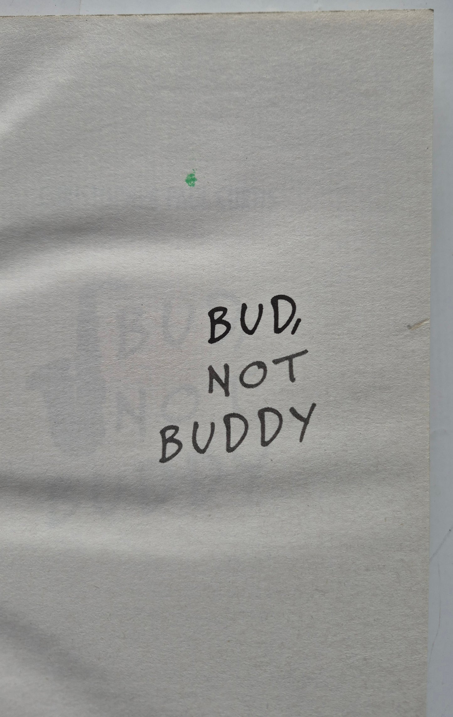 Bud, Not Buddy by Christopher Paul Curtis (Very good, 2002, Pbk, 288 pages, Scholastic)