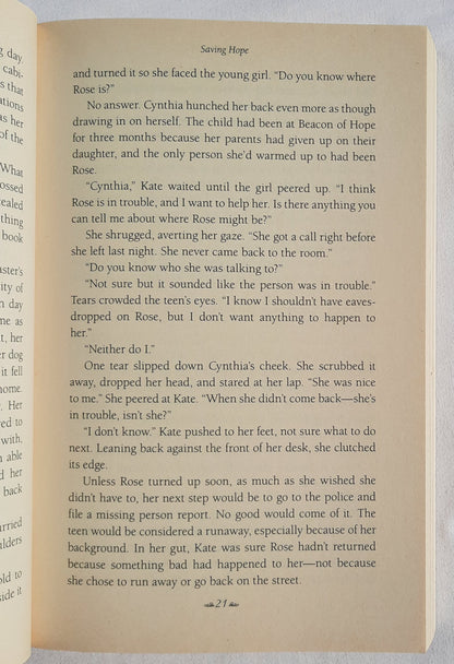 Saving Hope by Margaret Daley (Men of the Texas Rangers #1, Very good, 2012, Pbk, 335 pages, Abingdon Press)