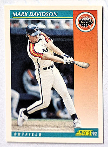 Davidson Mark Houston Astros Outfield #289 Score 1992 Baseball Card