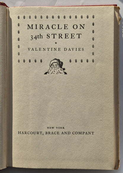 Das Wunder von Manhattan von Valentine Davies (Gut, 1947, gebunden, 120 Seiten, Harcourt, Brace and Company)