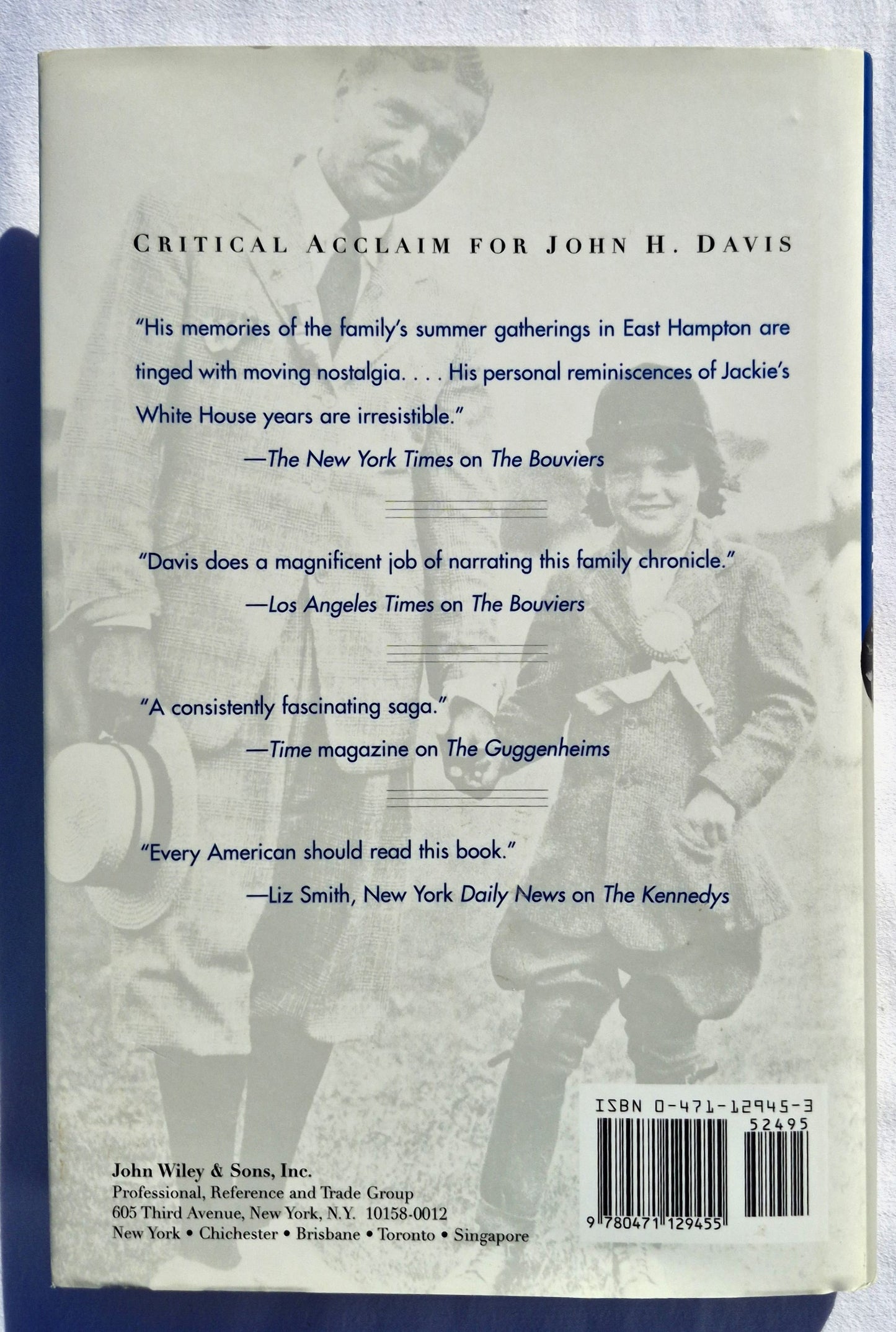 Jacqueline Bouvier: Eine intime Biografie von John H. Davis (Wie neu, 1996, HC, 208 Seiten, John Wiley & Sons, Inc.)