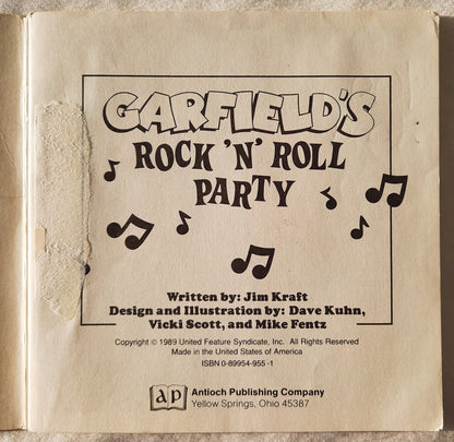 Garfield' Rock 'n' Roll Party by Jim Kraft; Jim Davis (Very Good, 1989, Pbk, 24 pages, Antioch Publishing Co)