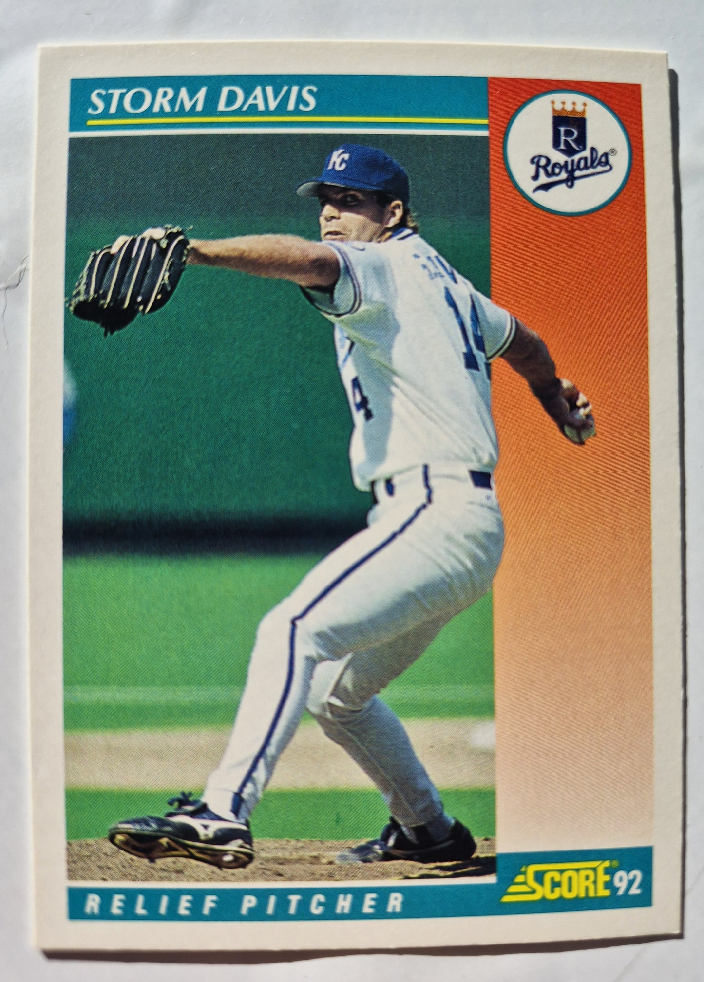 Bewertung '92 Storm Davis Kansas City Royals Relief Pitcher Baseballkarte #264 Fast Neuwertig