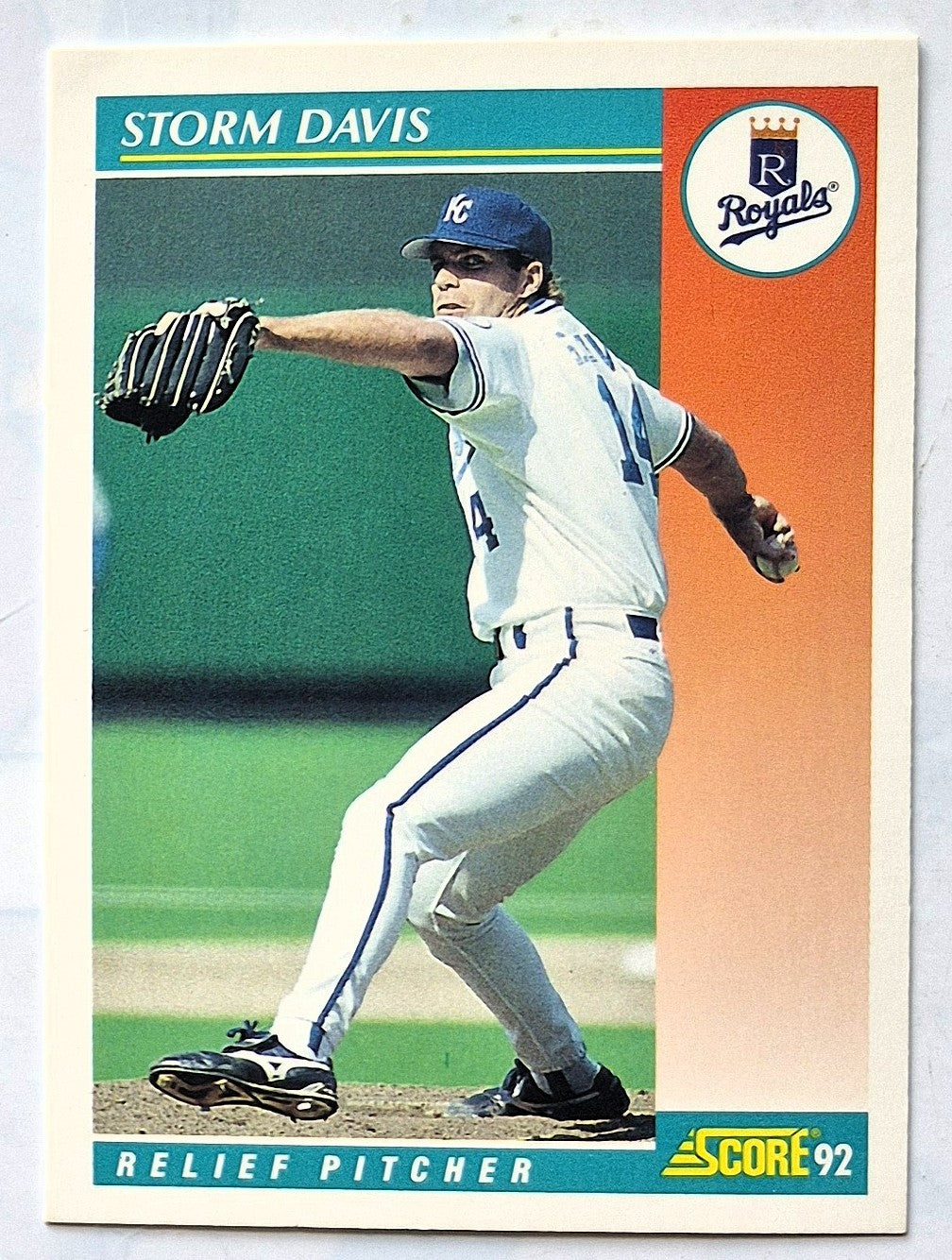 Davis Storm Kansas City Royals Relief Pitcher #264 Score 1992 Baseball Card