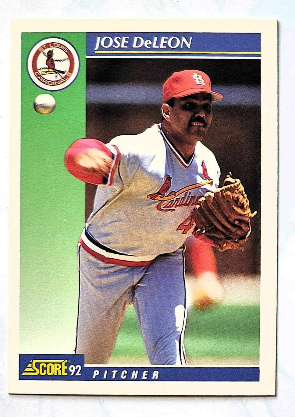 DeLeon Jose St. Louis Cardinals Pitcher #81 Score 1992 Baseball Card