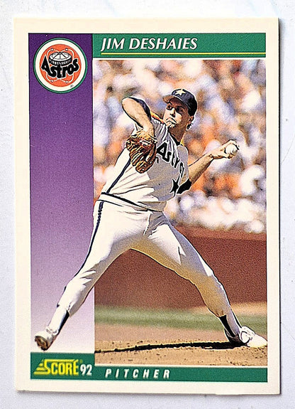 DeShaies Jim Houston Astros Pitcher #364 Score 1992 Baseball Card