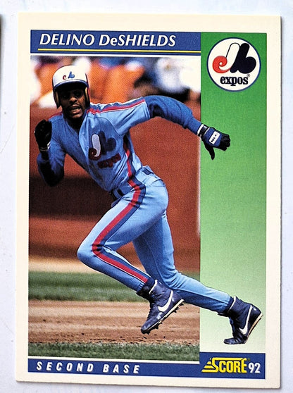 DeShields Delino Montreal Expos Second Base #16 Score 1992 Baseball Card
