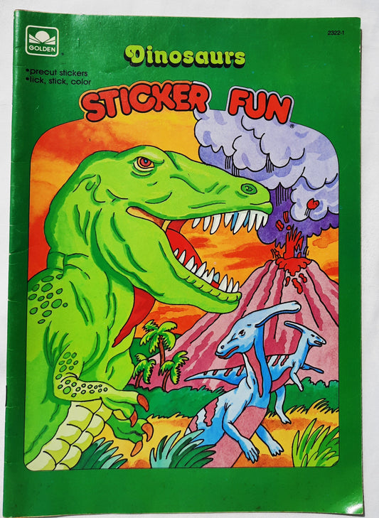 A Golden Book: Dinosaurs Sticker Fun (New/Unused, 1984, Pbk, 20 pages, Western Publishing Co.)