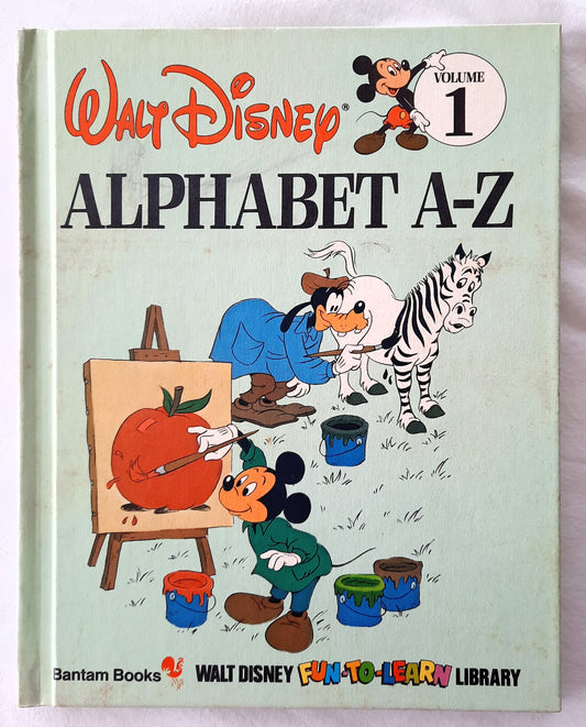Walt Disney Alphabet A-Z Vol. 1 (Very Good, 1983, HC, 40 pages, Bantam Books)