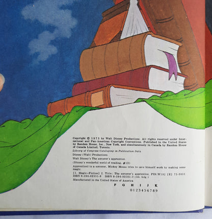 Walt Disney's The Sorcerer's Apprentice (Very good, 1973, HC, 46 pages, Random House)