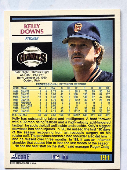 Scott Bailes California Angels Relief Pitcher 1992 Score #331 Baseballkarte (Exzellent)