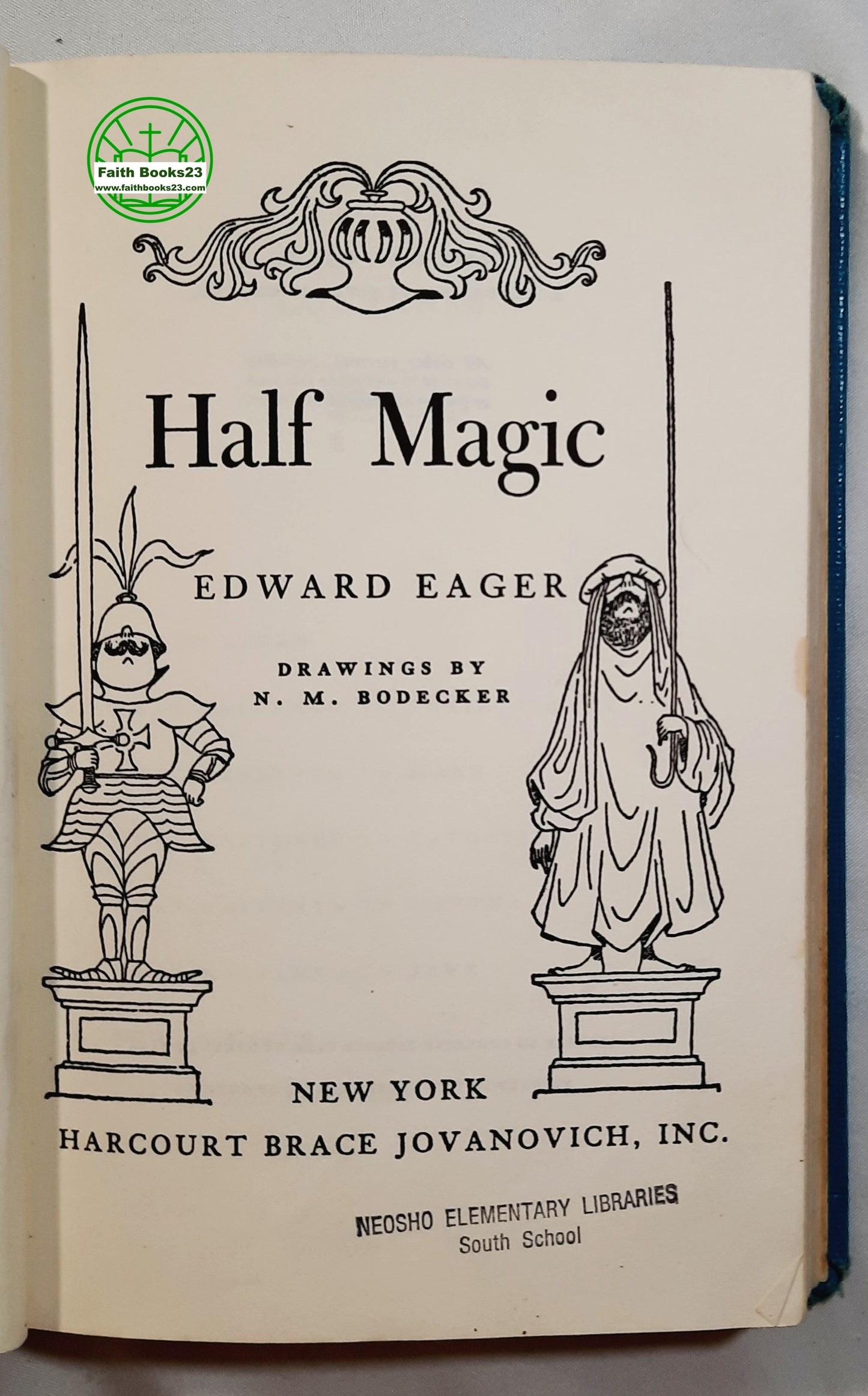 Half Magic von Edward Eager (Gut, 1954, Gebunden, 217 Seiten, Harcourt Brace Jovanovich)