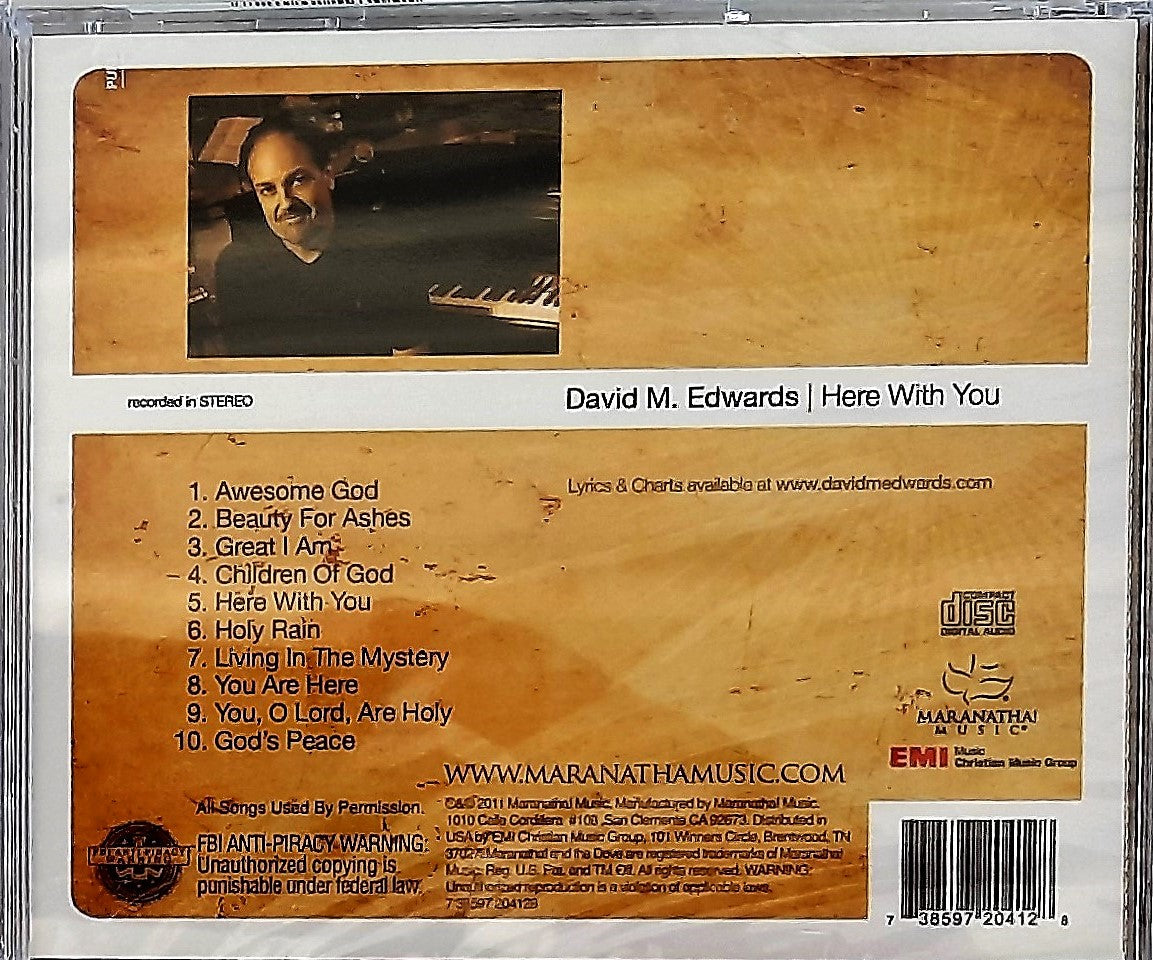 Here With You by David M. Edwards Music CD (New, Maranatha, 2011)