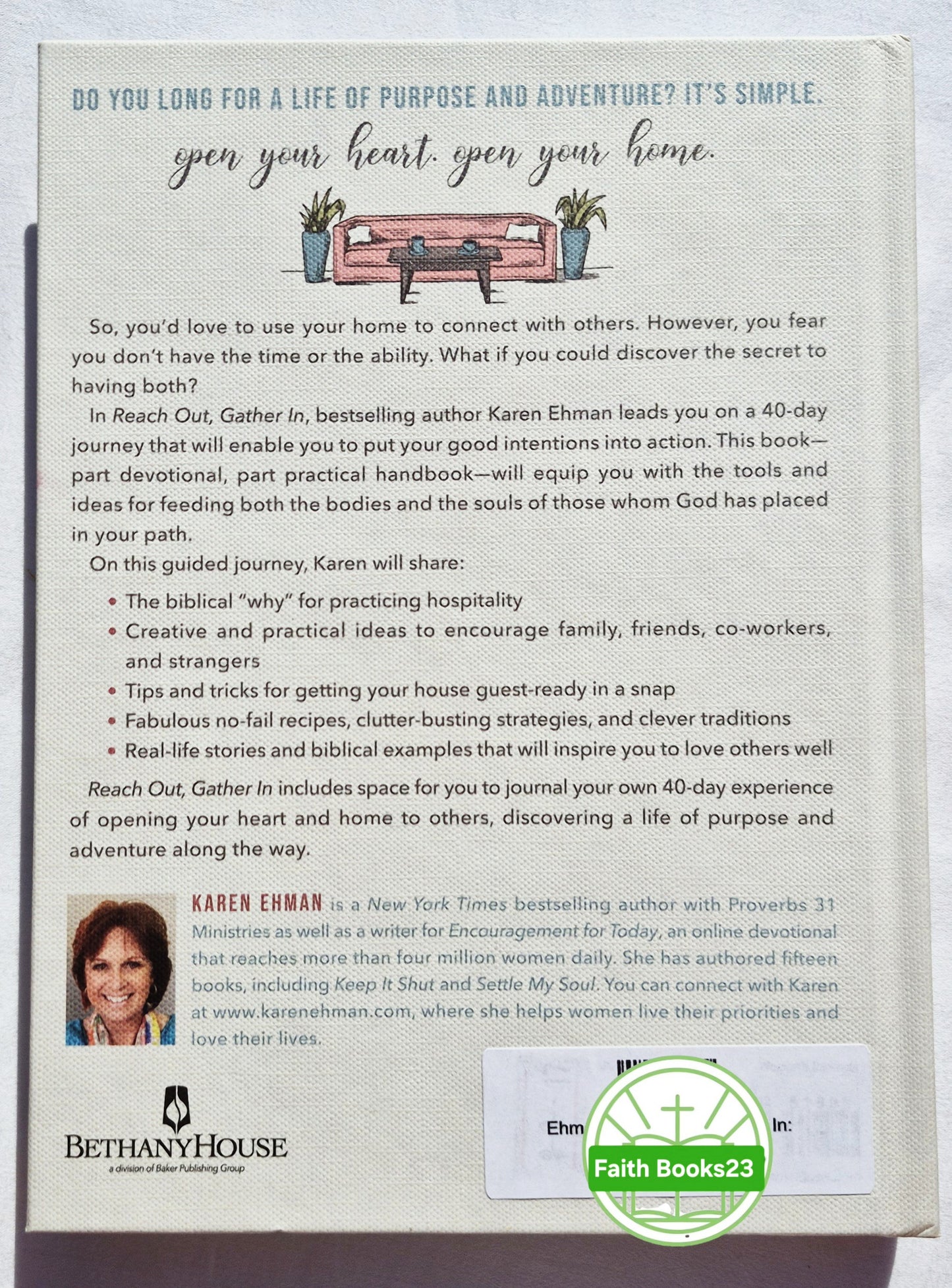 Reach Out, Gather In: 40 Days to Opening Your Heart and Home von Karen Ehman (Neu, 2020, gebunden, 256 Seiten, Bethany House)