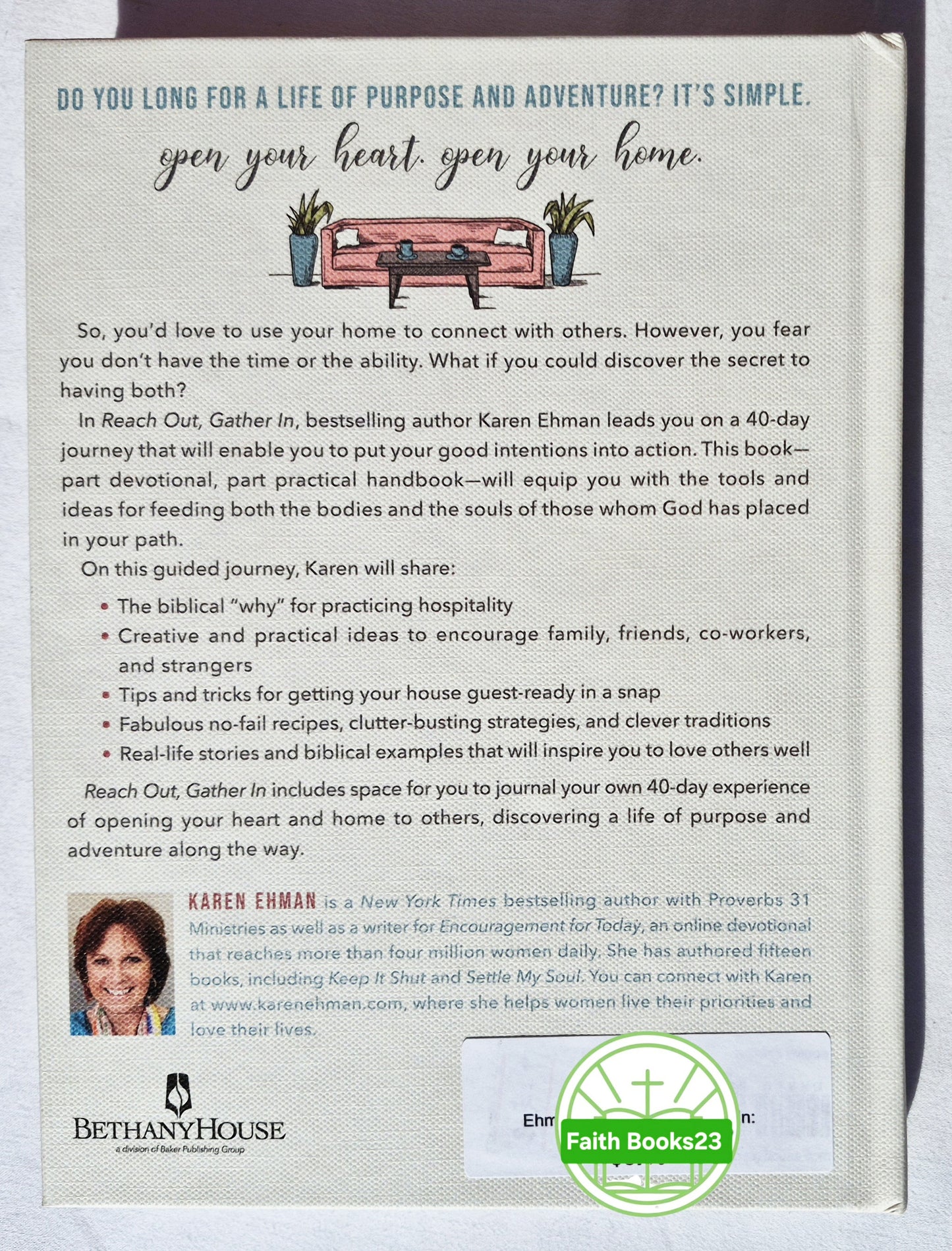 Reach Out, Gather In: 40 Days to Opening Your Heart and Home von Karen Ehman (Neu, 2020, gebunden, 256 Seiten, Bethany House)
